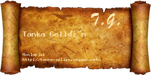 Tanka Gellén névjegykártya